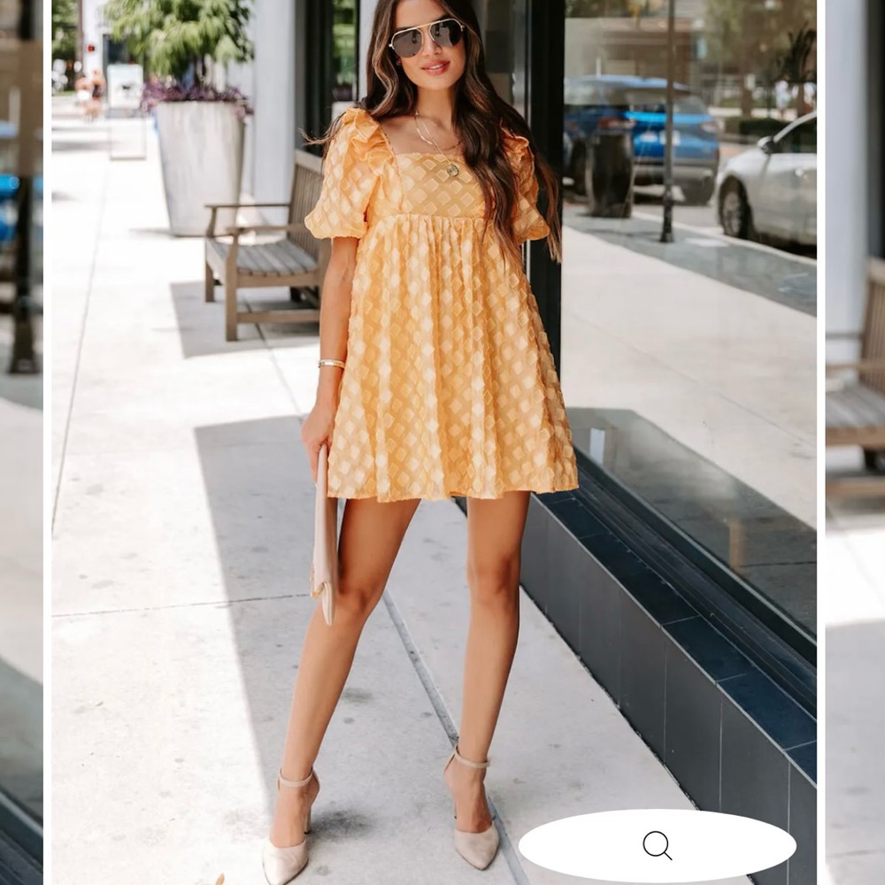 Babydoll sunrise orange dress!